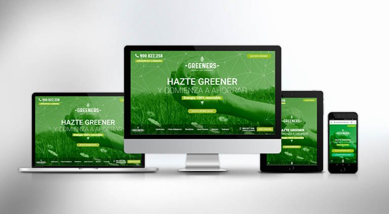 greeners energia, web design, ux, ui, valladolid, expert, maquetador web, wordpress